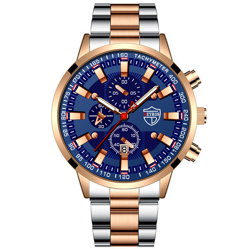 Men's Luminous Quartz Watch | Stainless Steel Business Wristwatch