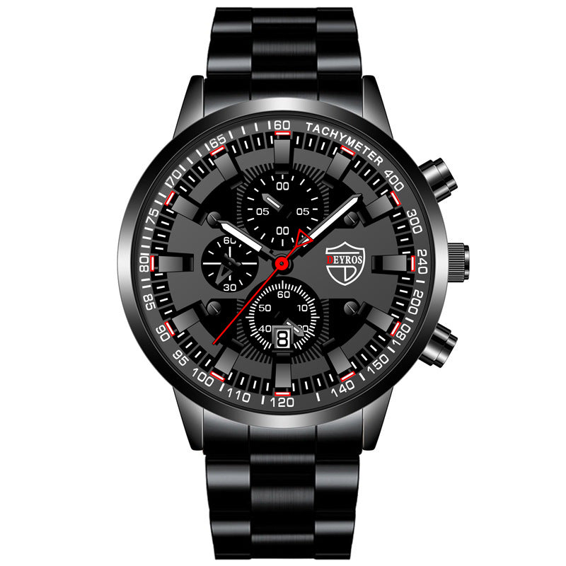 Men's Luminous Quartz Watch | Stainless Steel Business Wristwatch
