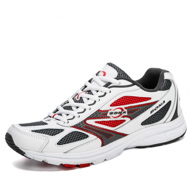 BONA Women's Running Sneakers | Breathable Mesh & Cowhide Outdoor Sport Shoes