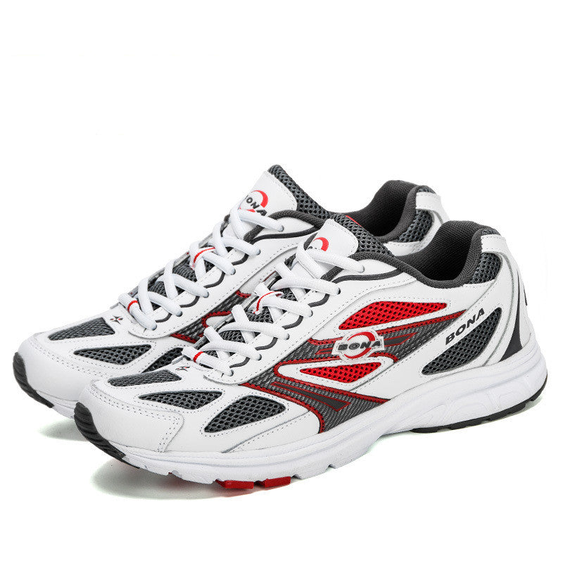 BONA Women's Running Sneakers | Breathable Mesh & Cowhide Outdoor Sport Shoes