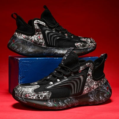 Men's Low-Top Casual Sneakers | Breathable Mesh Lace-Up Shoes
