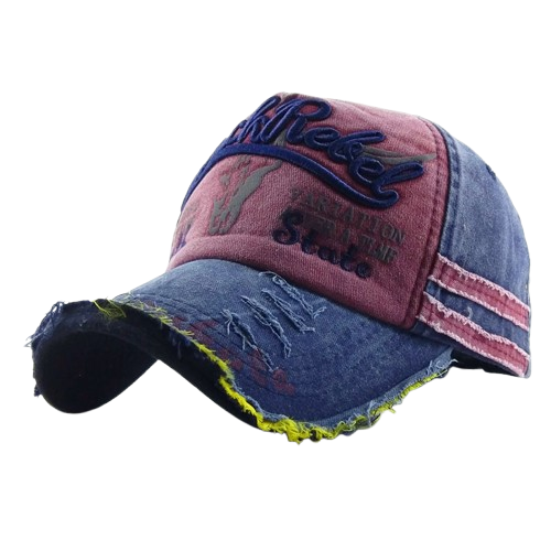 Unisex Retro Denim Baseball Cap | Wide Brim Adjustable Street Hat