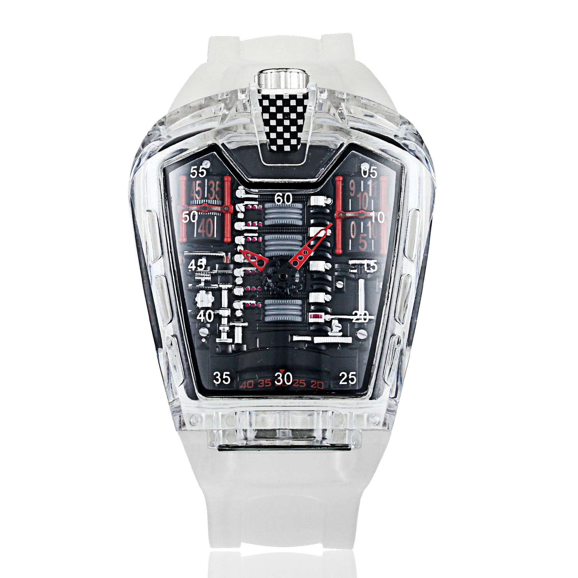 Men's Sports Quartz Watch | Silicone Strap 45mm Dial Wristwatch