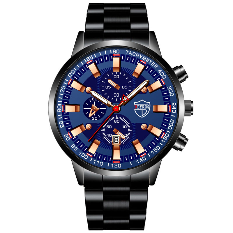 Men's Luminous Quartz Watch | Stainless Steel Business Wristwatch