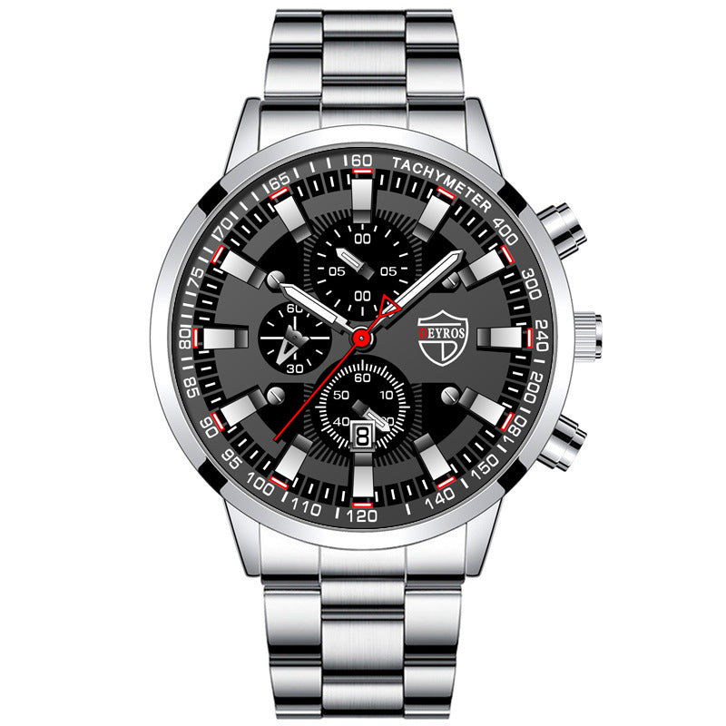 Men's Luminous Quartz Watch | Stainless Steel Business Wristwatch