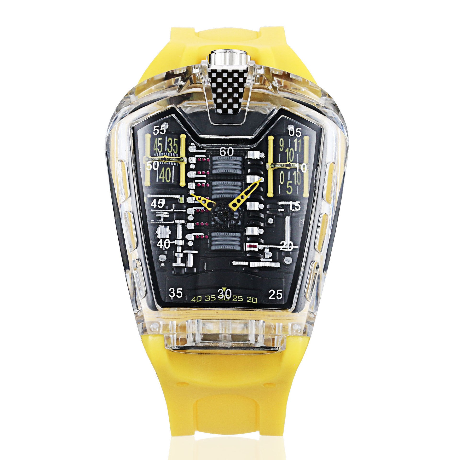 Men's Sports Quartz Watch | Silicone Strap 45mm Dial Wristwatch