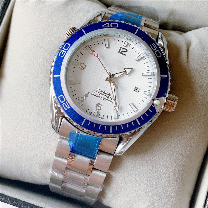 Men's Business Wristwatch | Luminous Calendar Stainless Steel Quartz Watch