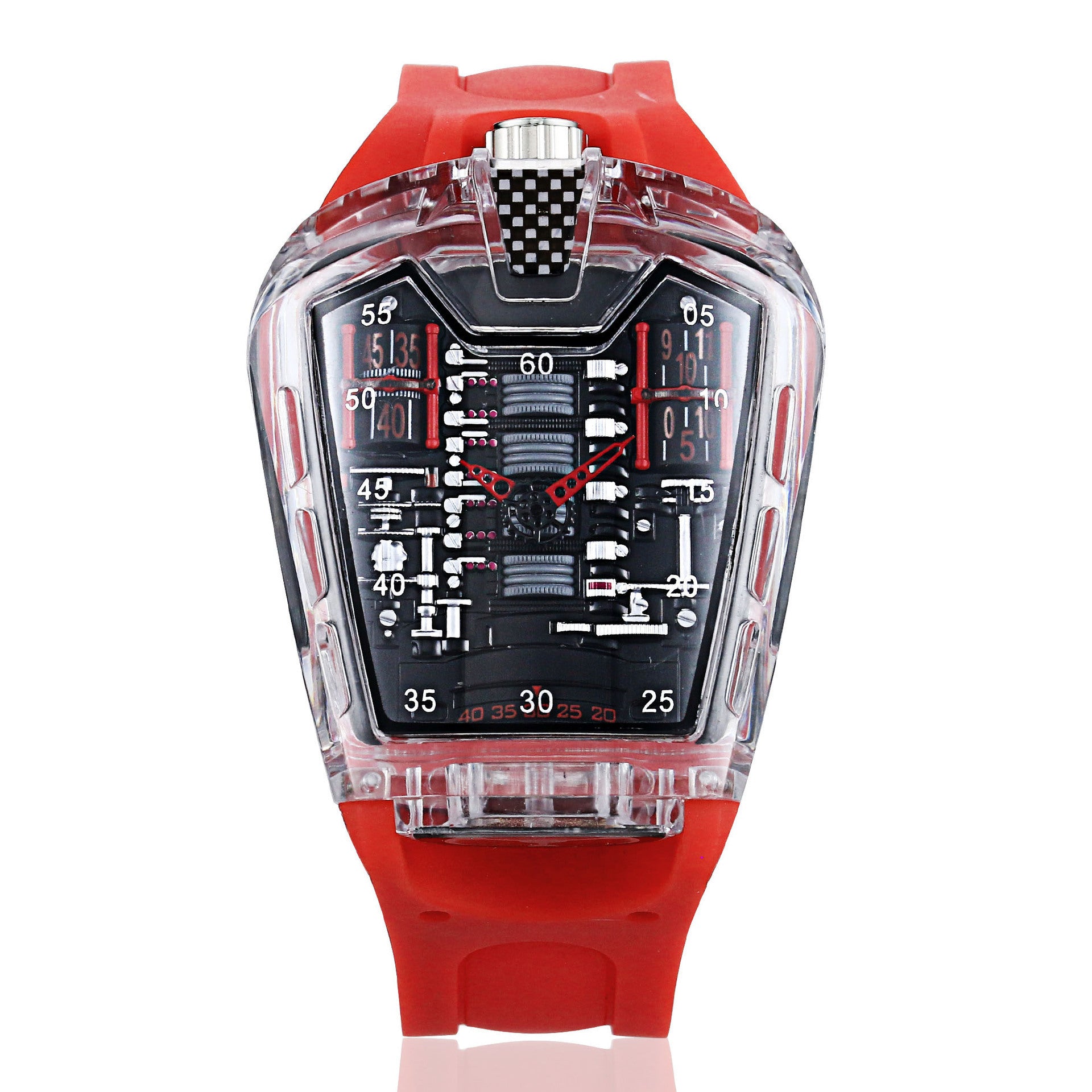 Men's Sports Quartz Watch | Silicone Strap 45mm Dial Wristwatch