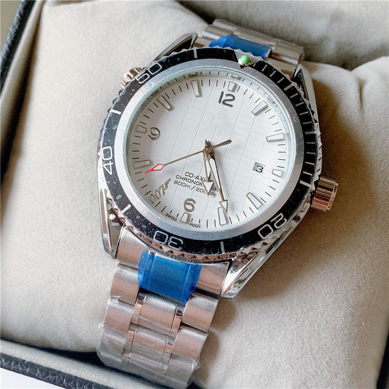 Men's Business Wristwatch | Luminous Calendar Stainless Steel Quartz Watch