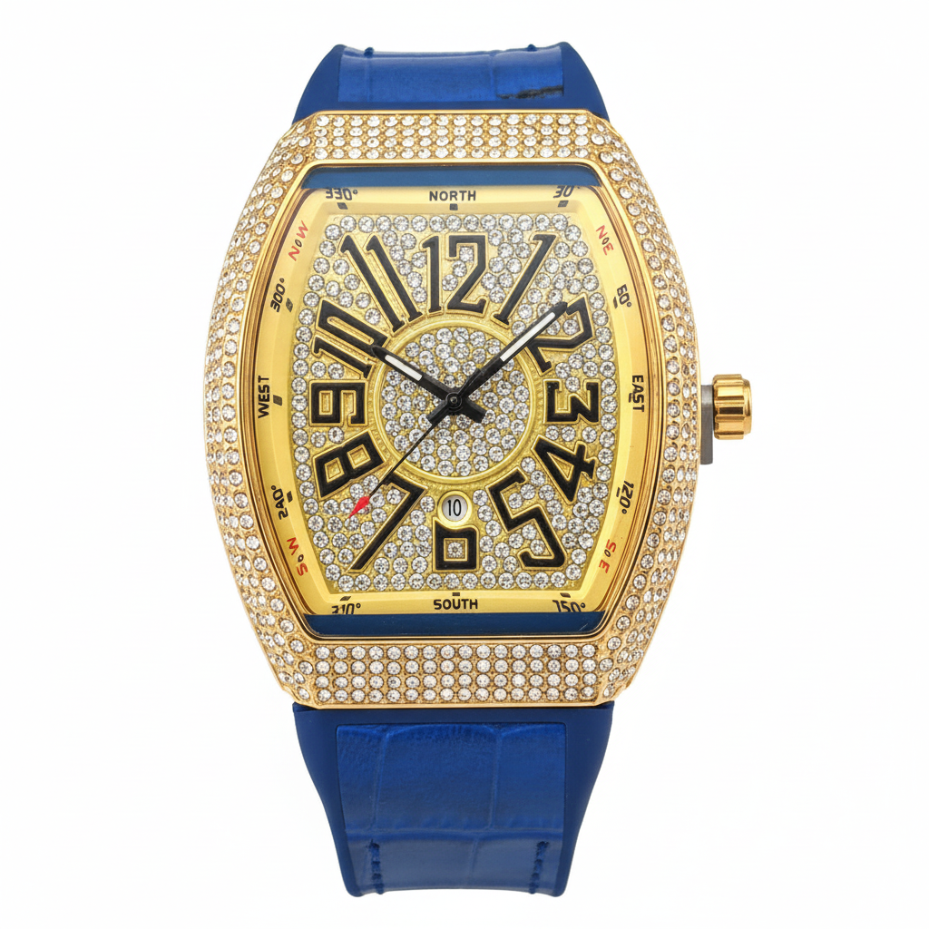 Blue And Gold Watch