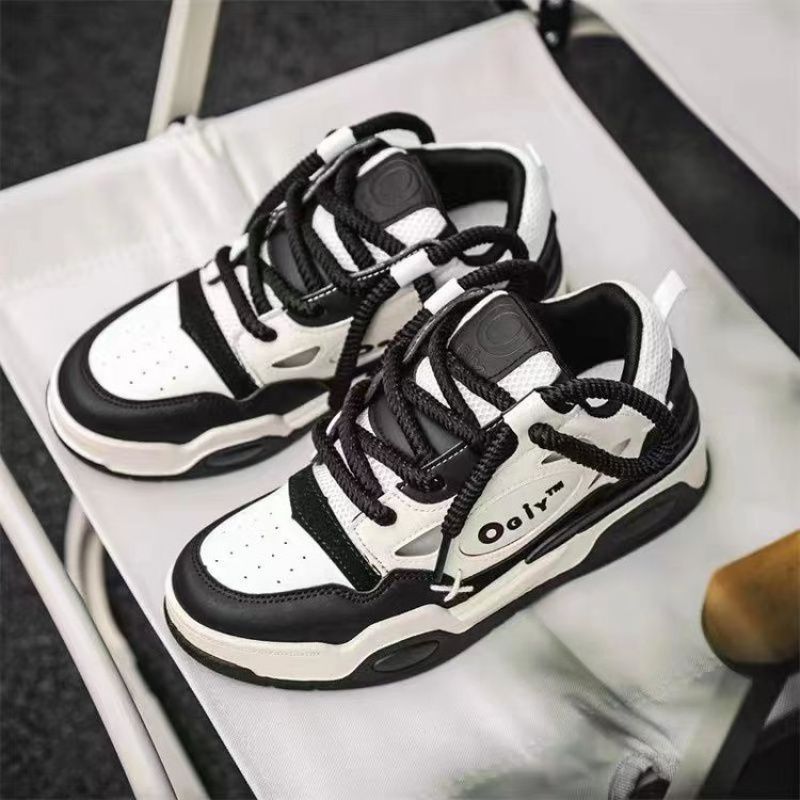 Women's Platform Sneakers | Chunky Muffin Sole Mid-Heel Lace-Up Shoes