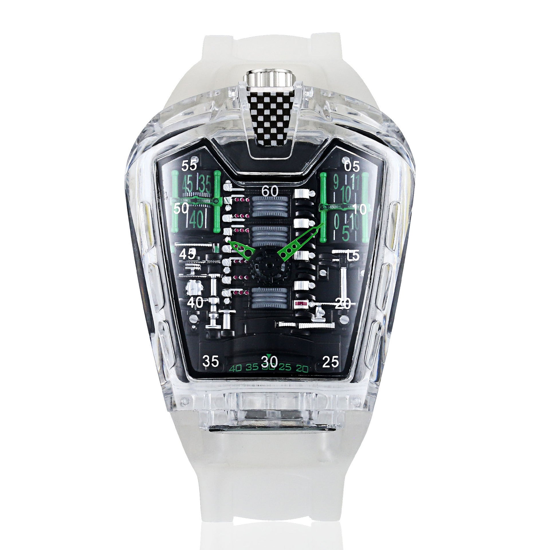 Men's Sports Quartz Watch | Silicone Strap 45mm Dial Wristwatch