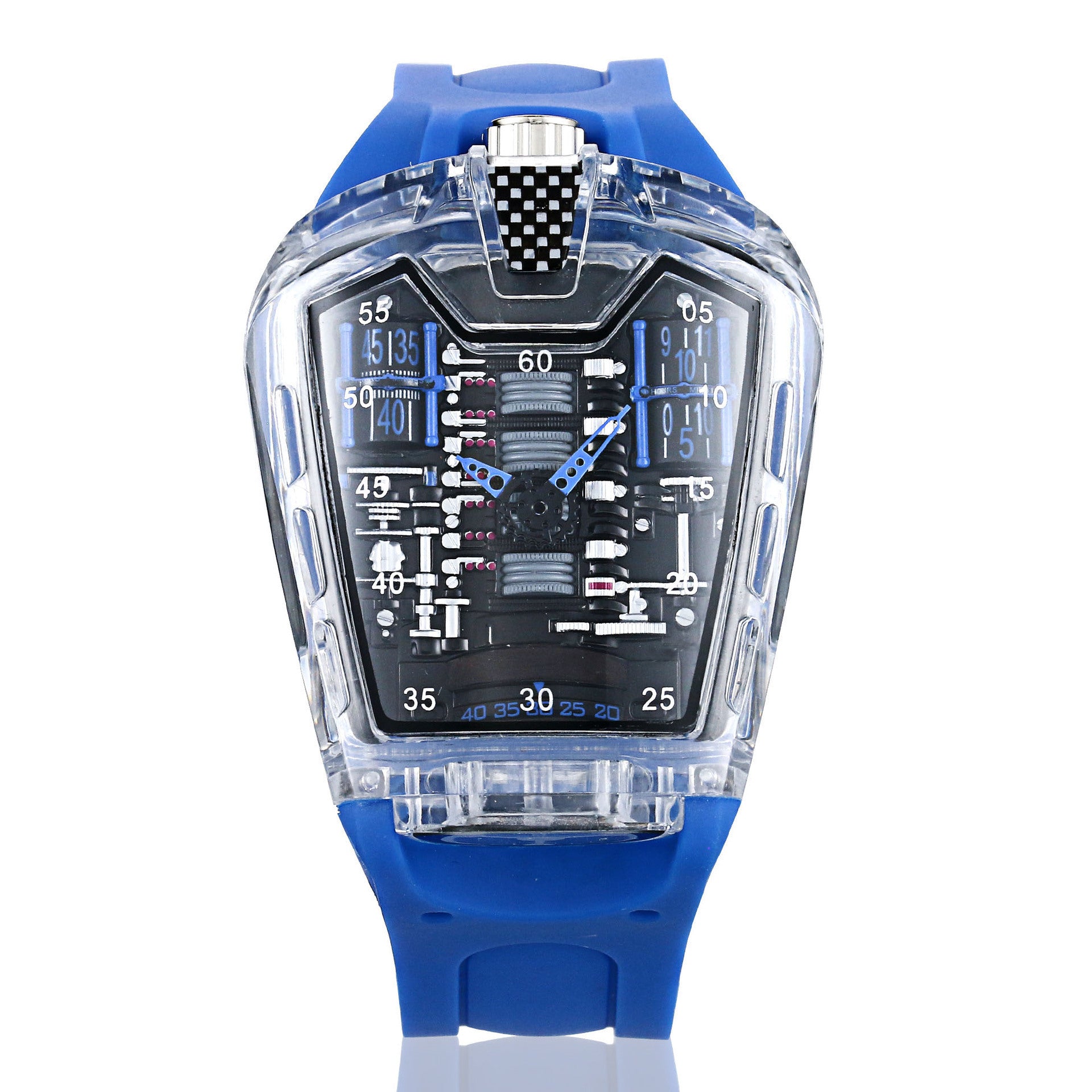 Men's Sports Quartz Watch | Silicone Strap 45mm Dial Wristwatch