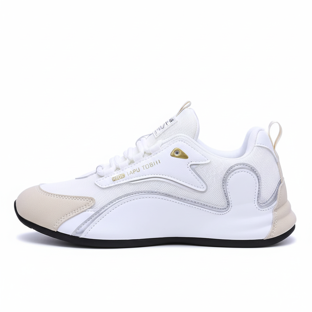 Wit goud sneaker zijkant